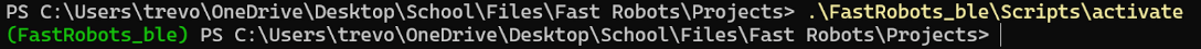 Virtual Environment terminal screenshot